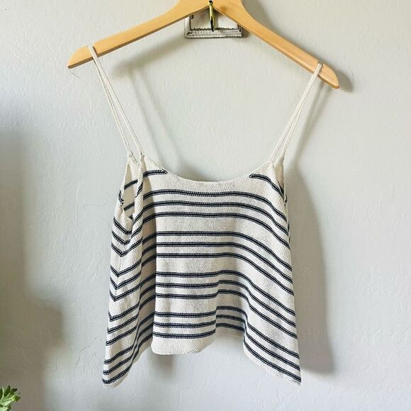 American Eagle Daisy Jones striped sweater strap draped tank top size XS oversiz - Picture 4 of 4